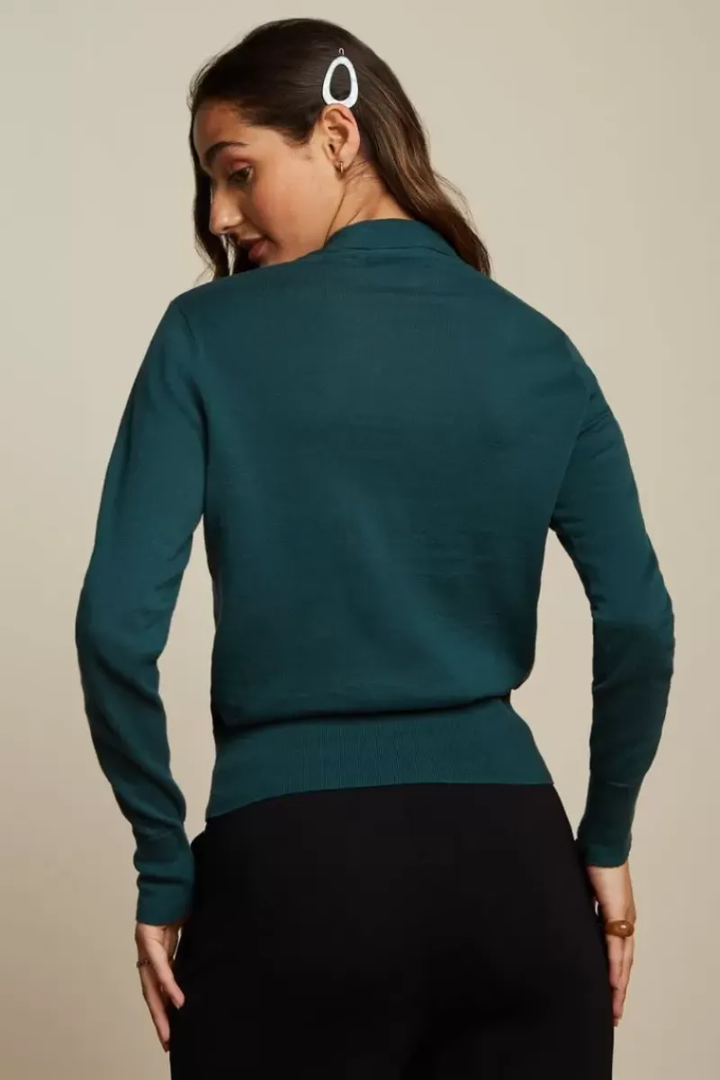 King Louie Truien<Ellen Bow Top Cottonclub Pine Green