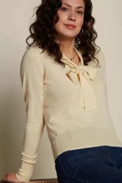 King Louie Truien<Ellen Bow Top Cottonclub Cream