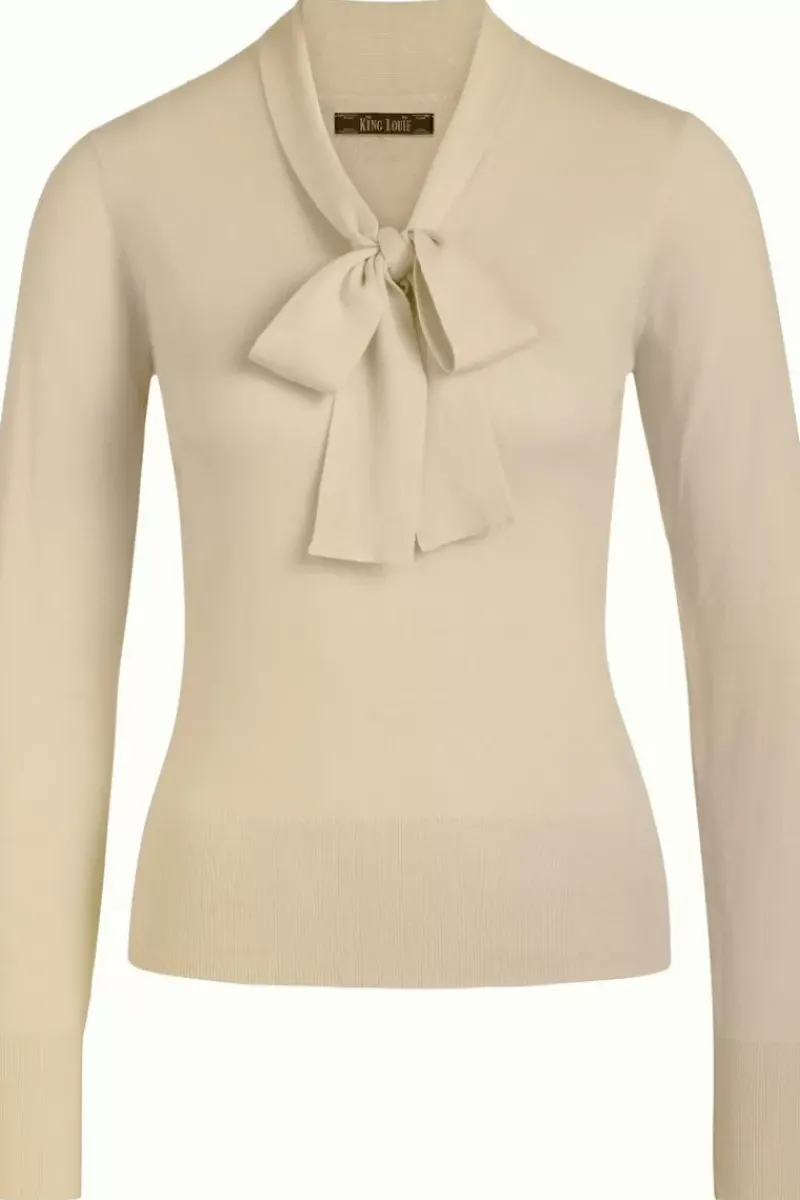 King Louie Truien<Ellen Bow Top Cottonclub Cream