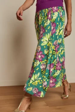 King Louie Rokken<Emma Maxi Skirt Guava Smoke Green