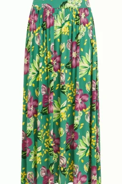 King Louie Rokken<Emma Maxi Skirt Guava Smoke Green