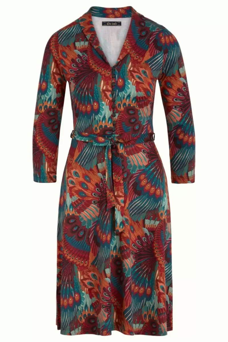 King Louie Jurken<Emmy Dress Sashay Truffle Red