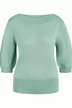 King Louie Tops & Shirts<Erin Top Organic Lapis Foam Green