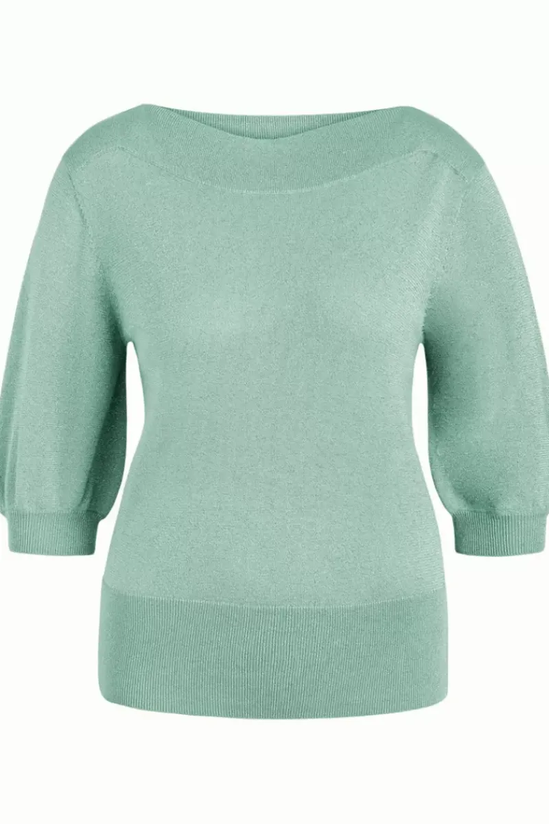 King Louie Tops & Shirts<Erin Top Organic Lapis Foam Green