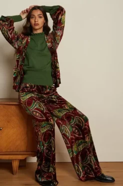 King Louie Broeken<Fintan Pants St Pepper Plum Red