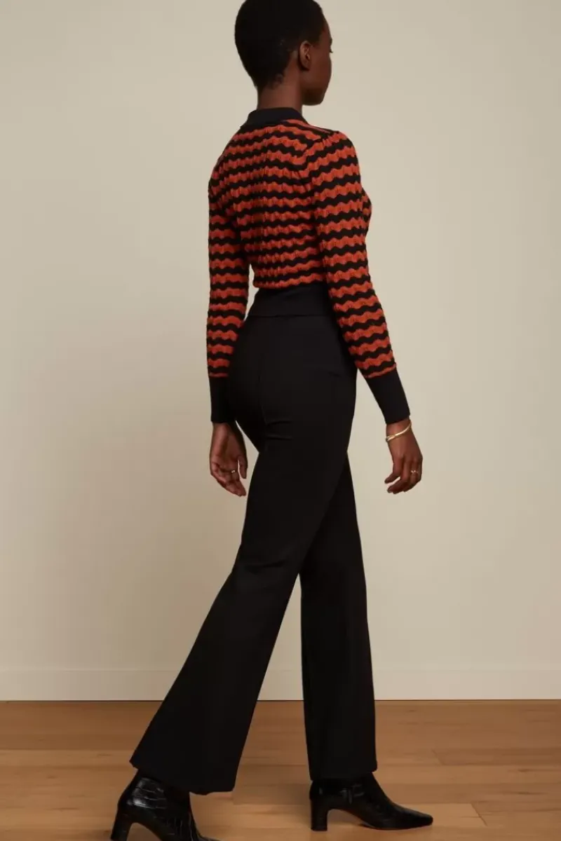 King Louie Broeken<Gael Pintuck Pants Aurora Black