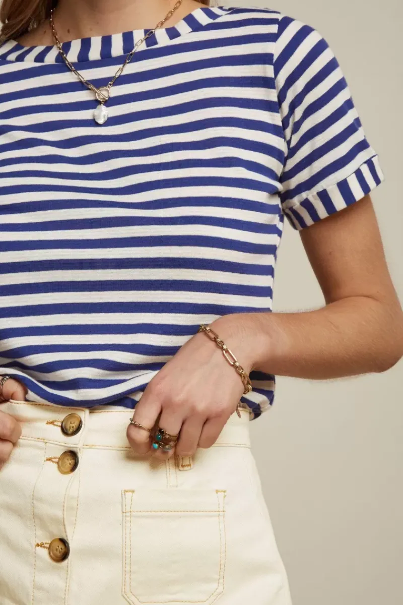 King Louie Rokken<Garbo Pocket Mini Skirt Safari Denim Ivory