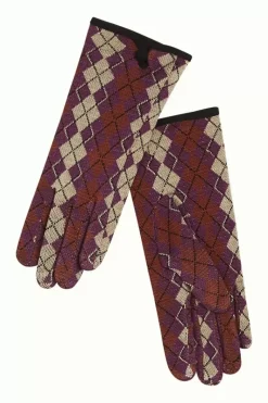 King Louie Vintage Accessoires<Glove Briolette Sparkling Purple