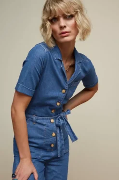 King Louie Jumpsuits<Gracie Jumpsuit Chambray Denim Blue