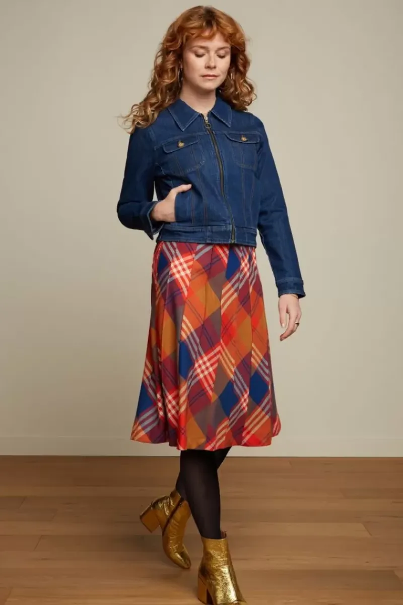 King Louie Rokken<Harper Skirt Jolla Check Fire Red