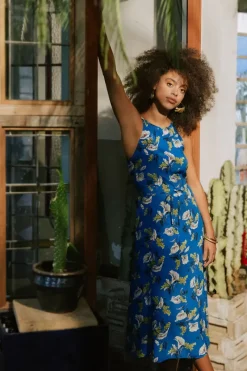 King Louie Jurken<Hazel Midi Dress Cubanelle Madeira Blue