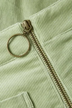 King Louie Broeken<High Waist Zip Pants Babyrib Basil Green