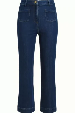 King Louie Broeken<High Waisted Pants Golden Denim Indigo Blue