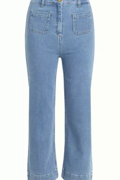 King Louie Broeken<High Waisted Pocket Pants Strata Denim Heaven Blue