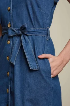 King Louie Jurken<Irene Dress Chambray Denim Blue