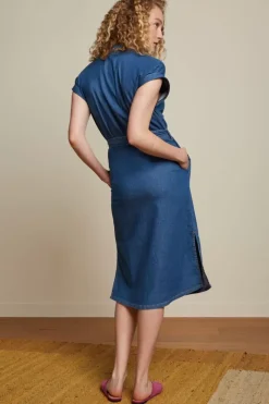 King Louie Jurken<Irene Dress Chambray Denim Blue