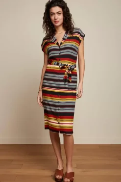 King Louie Jurken<Irene Dress Maxim Stripe Black