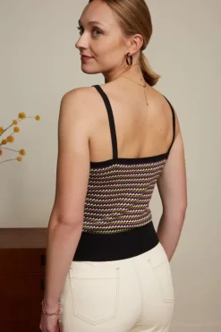 King Louie Tops & Shirts<Isa Button Camisole Marsh Black