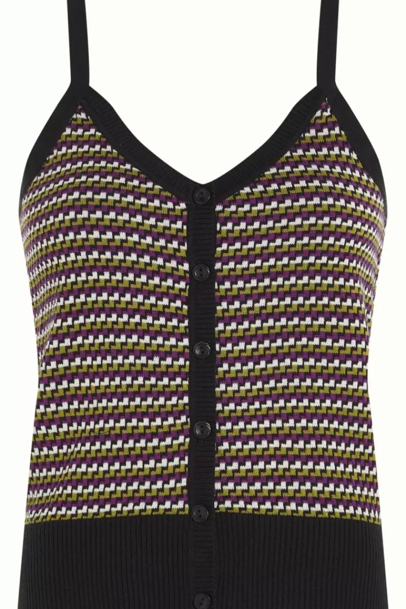 King Louie Tops & Shirts<Isa Button Camisole Marsh Black