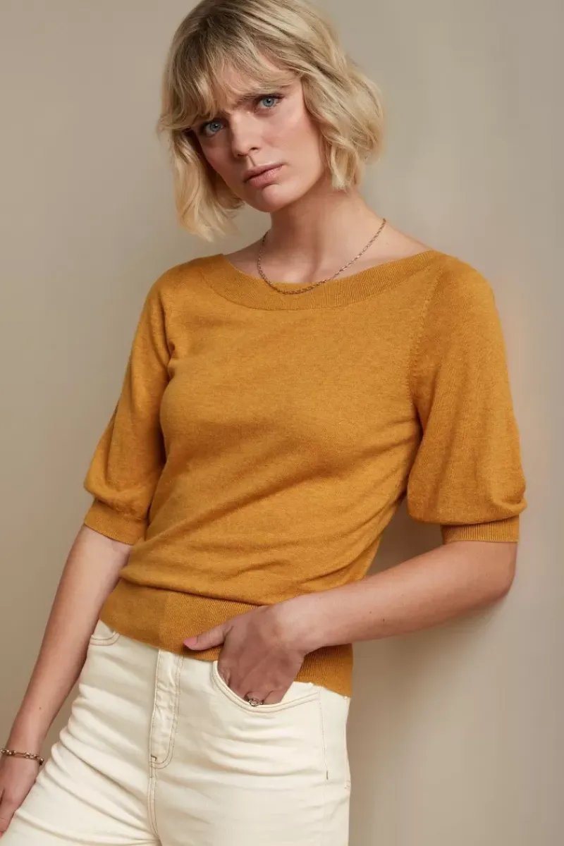 King Louie Tops & Shirts<Ivy Top Cocoon Honey Yellow