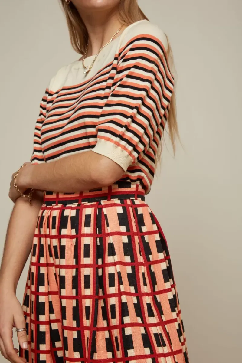 King Louie Tops & Shirts<Ivy Top Preston Stripe Popsicle Orange