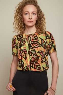 King Louie Blouses<Izzy Top Parra Black