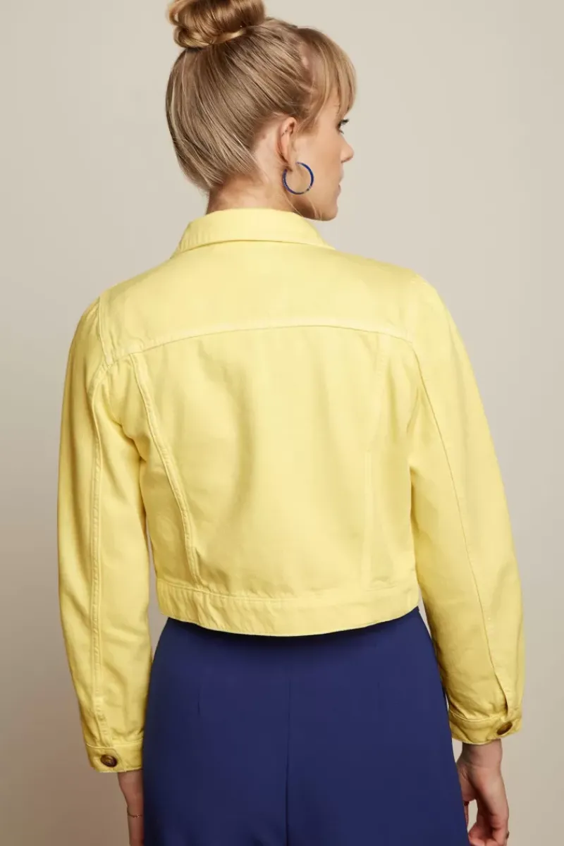 King Louie Jassen & Blazers<Janey Cropped Jacket Garment Dye Lemonade Yellow