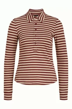King Louie Tops & Shirts<Jayne Top Chopito Stripe Brique Red