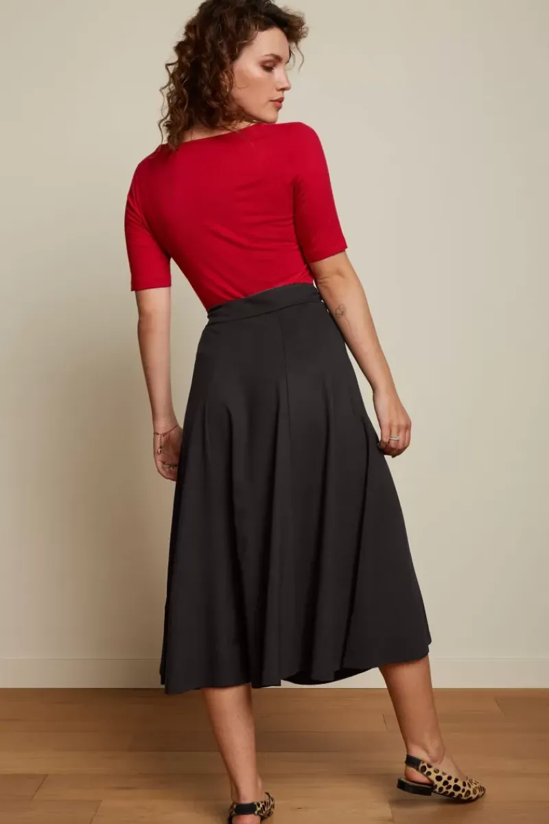 King Louie Rokken<Judy Midi Skirt Ecovero Classic Black
