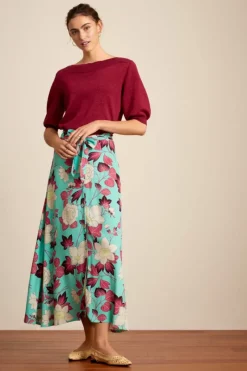 King Louie Rokken<Judy Midi Skirt La Boca Spearmint Green