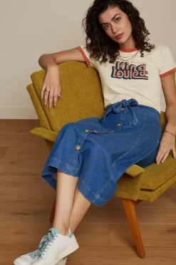 King Louie Rokken<Judy Skirt Chambray Denim Blue