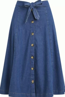 King Louie Rokken<Judy Skirt Chambray Denim Blue