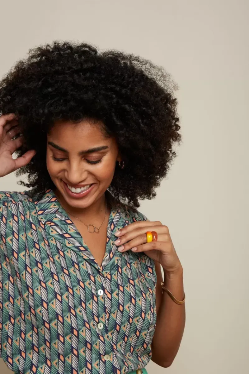 King Louie Blouses<July Blouse Zaidi Jade Green
