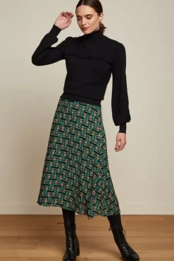 King Louie Rokken<Juno Midi Skirt Cameo Fir Green