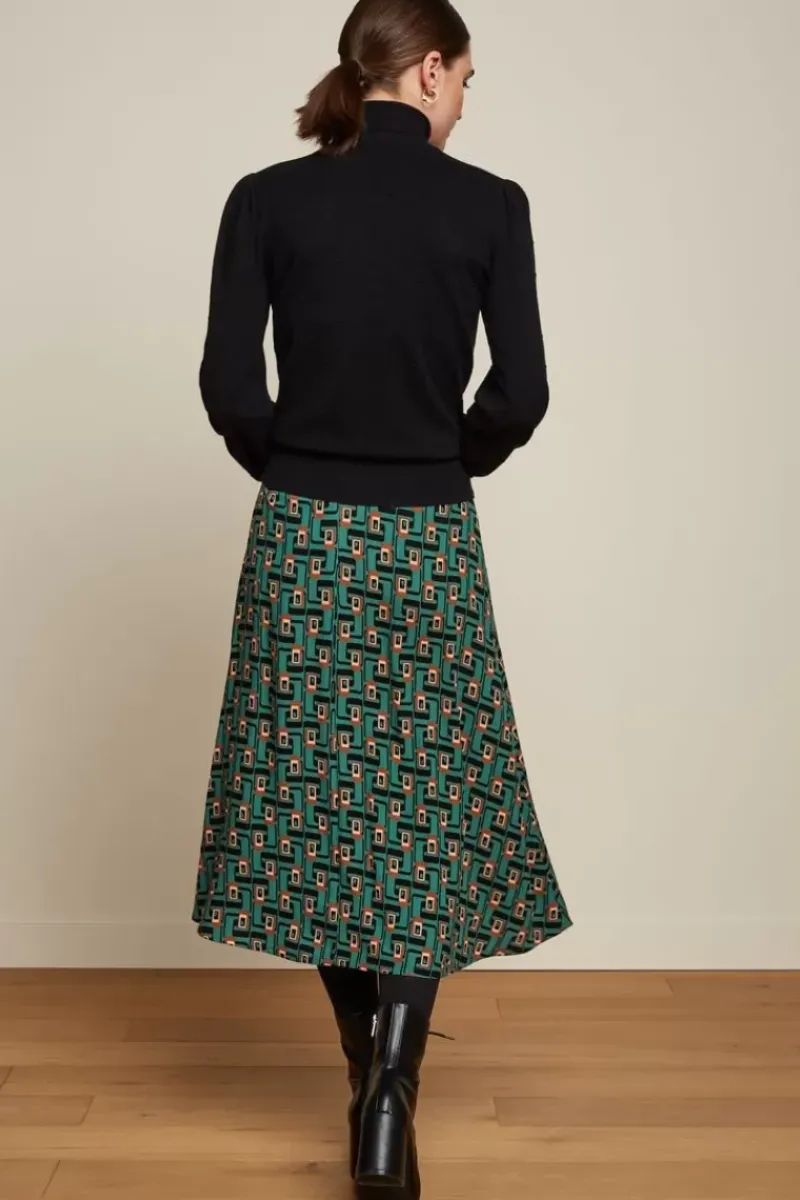 King Louie Rokken<Juno Midi Skirt Cameo Fir Green