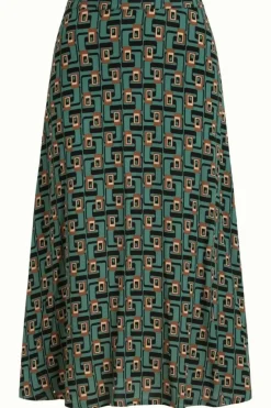 King Louie Rokken<Juno Midi Skirt Cameo Fir Green