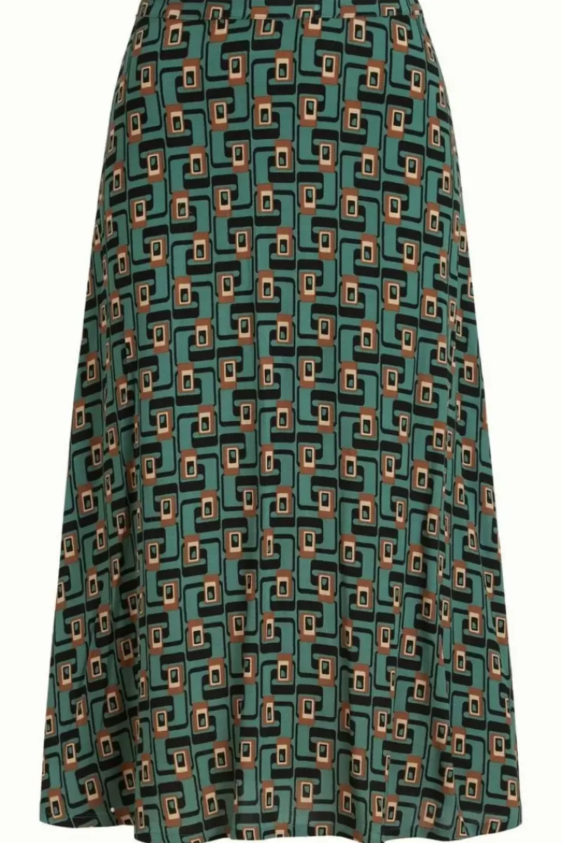 King Louie Rokken<Juno Midi Skirt Cameo Fir Green