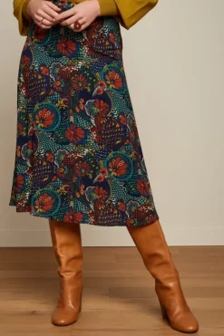 King Louie Rokken<Juno Midi Skirt Clubbin Blue