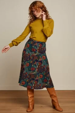 King Louie Rokken<Juno Midi Skirt Clubbin Blue