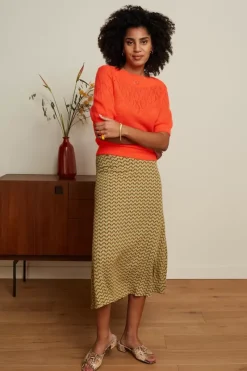 King Louie Rokken<Juno Midi Skirt La Sape Spring Yellow