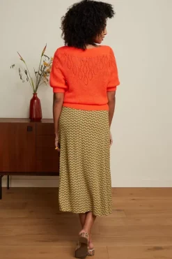 King Louie Rokken<Juno Midi Skirt La Sape Spring Yellow