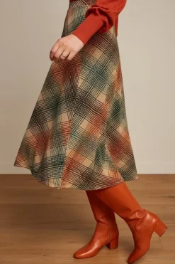 King Louie Rokken<Juno Midi Skirt Motion Marzipan