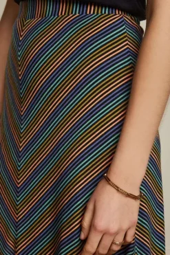King Louie Rokken<Juno Skirt Mariani Stripe Black