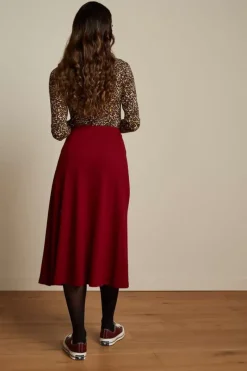 King Louie Rokken<Juno Skirt Milano Crepe Rumba Red