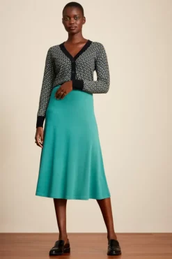 King Louie Rokken<Juno Skirt Milano Crepe Smoke Green