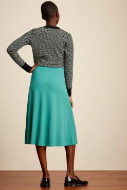 King Louie Rokken<Juno Skirt Milano Crepe Smoke Green