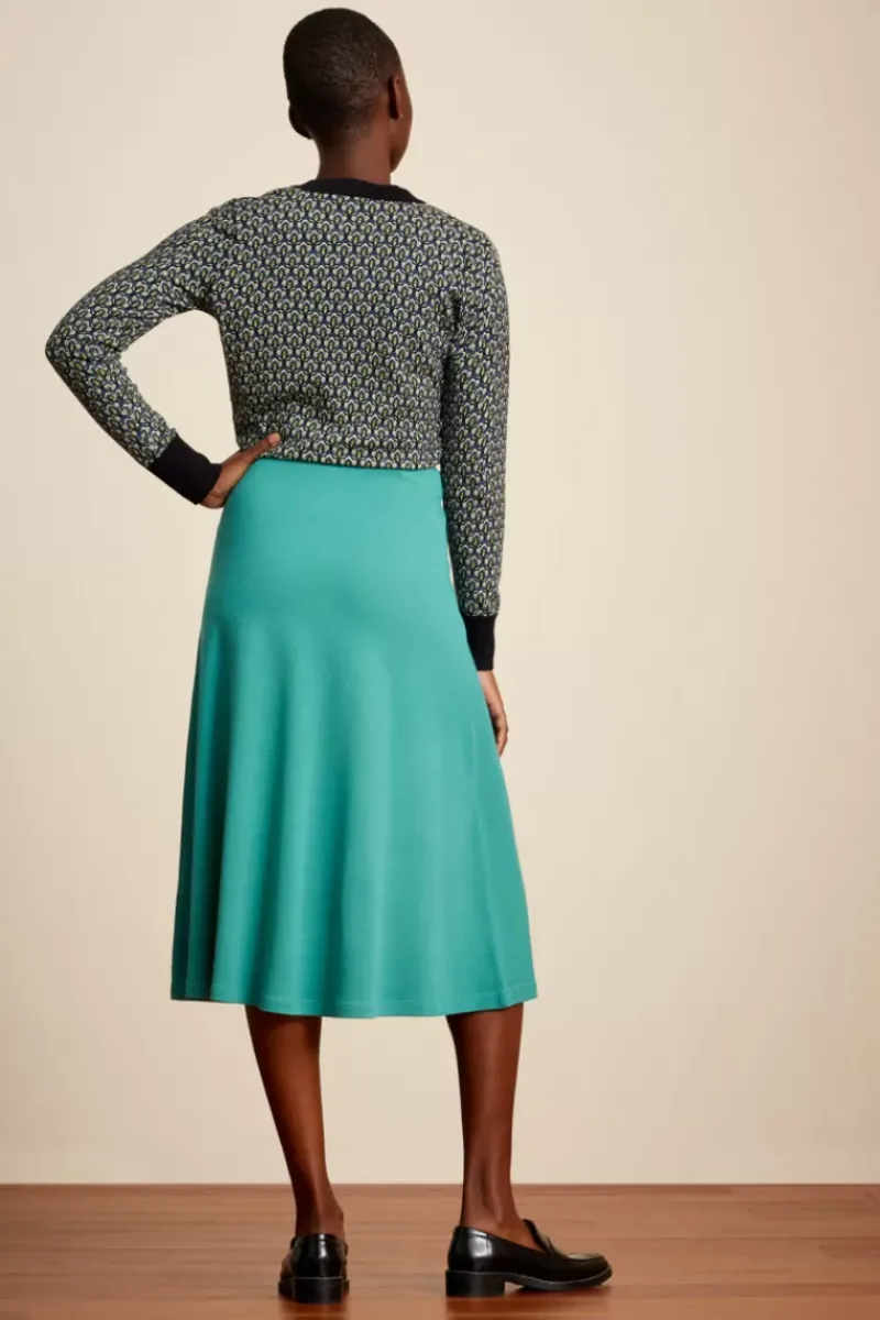 King Louie Rokken<Juno Skirt Milano Crepe Smoke Green