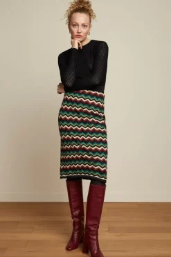 King Louie Rokken<Knit Skirt Serpentine Black