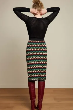 King Louie Rokken<Knit Skirt Serpentine Black