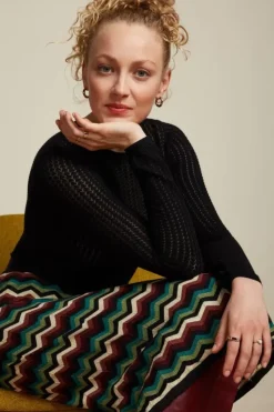 King Louie Rokken<Knit Skirt Serpentine Black